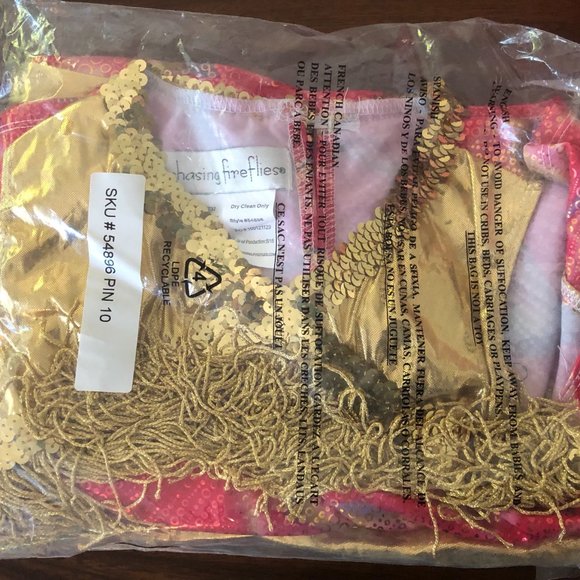 NEW CHASING FIREFLIES Girls SZ 8 70's Disco Queen Costume - Picture 5 of 5